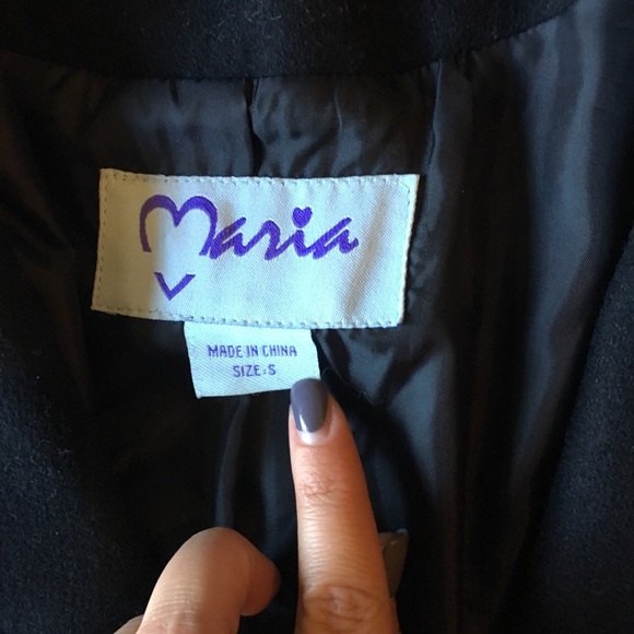 Black Wool Peacoat - Picture 3 of 5